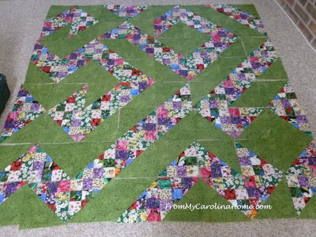 Scrap Dance Quickstep at From My Carolina Home - original pattern, quick and easy using jelly roll strips.