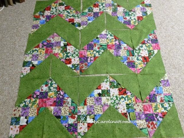 Scrap Dance Quickstep at From My Carolina Home - original pattern, quick and easy using jelly roll strips.