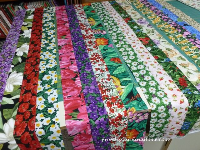 Scrap Dance Quickstep at From My Carolina Home - original pattern, quick and easy using jelly roll strips.